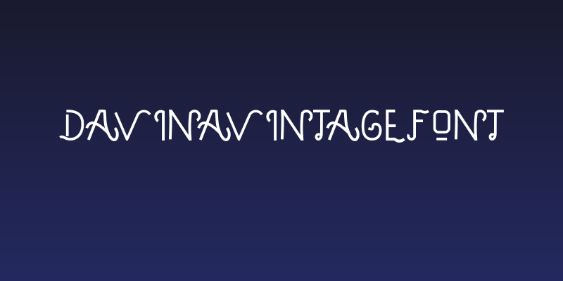 DAVINAVINTAGEFONT Social Header