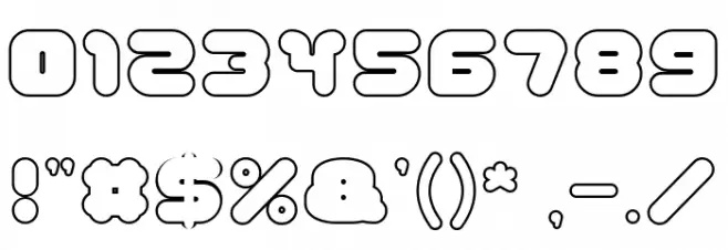 DAY DREAMER-Hollow Font OTHER CHARS