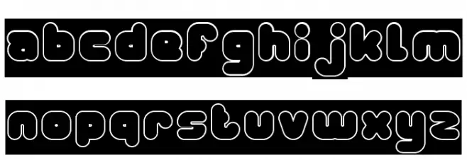 DAY DREAMER-Hollow Font LOWERCASE