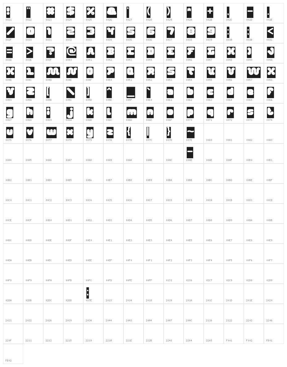 DAY DREAMER-Inverse Character Map