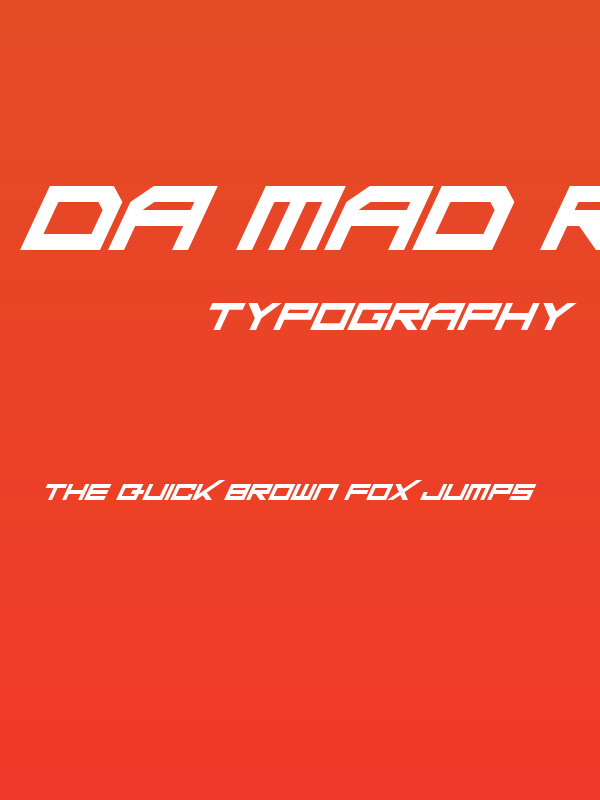 Da Mad Rave Italic Poster