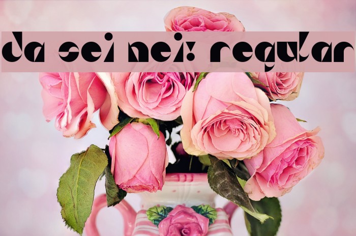 Da Sei Nei! Regular Font examples