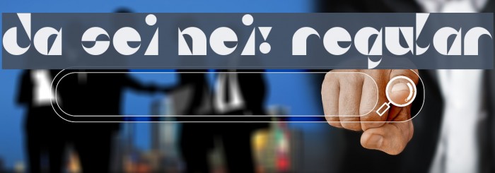 Da Sei Nei! Regular Font examples