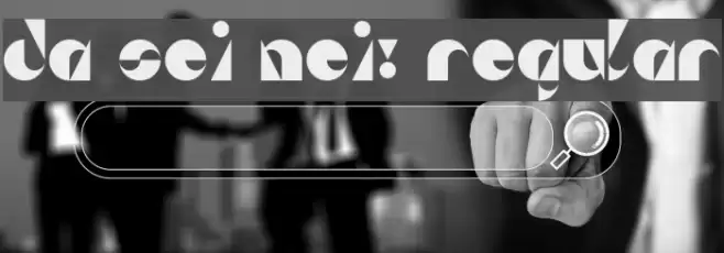 Da Sei Nei! Regular Font examples