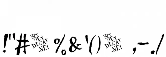 DaDa Antiquerist Font OTHER CHARS