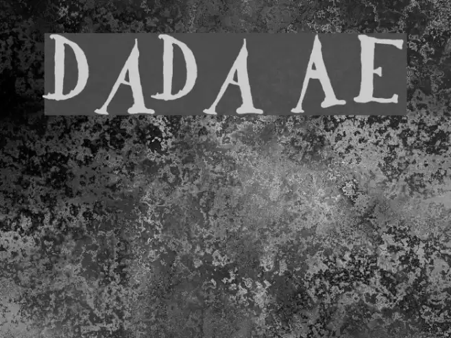DaDa Antiquerist Schriftart examples