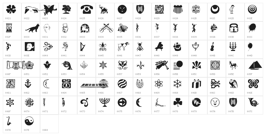 DaOth Regular Character Map