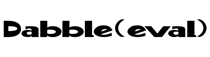 Dabble[eval]  Free Fonts Download