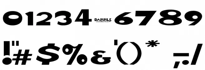 Dabble[eval] Font Alte caractere