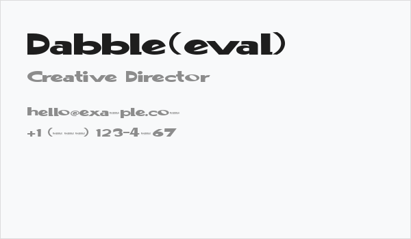 Dabble[eval] Business Card