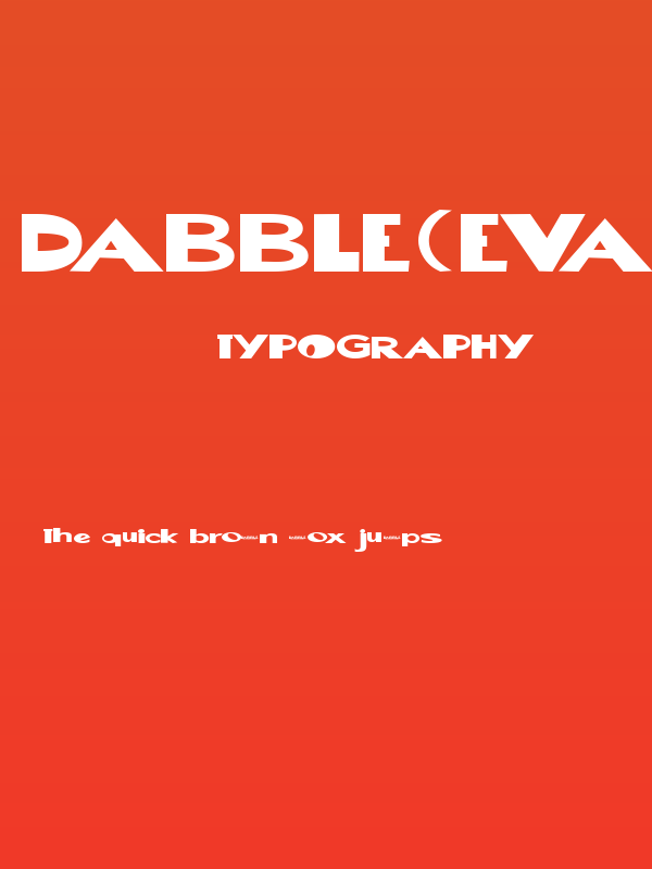 Dabble[eval] Poster