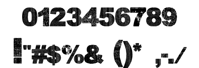 Dabre Grunge Font OTHER CHARS