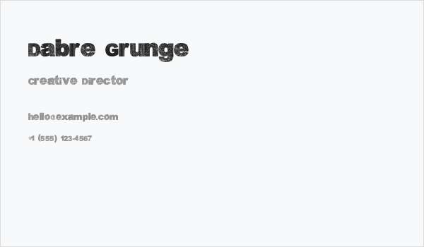 Dabre Grunge Business Card
