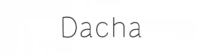 Dacha  Frei Schriftart Herunterladen