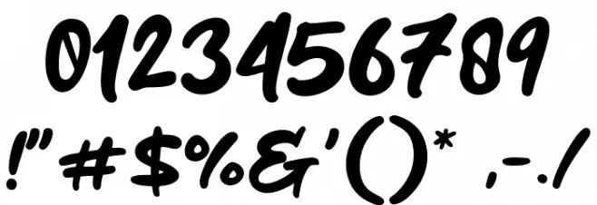 Dacherry フォント その他の文字