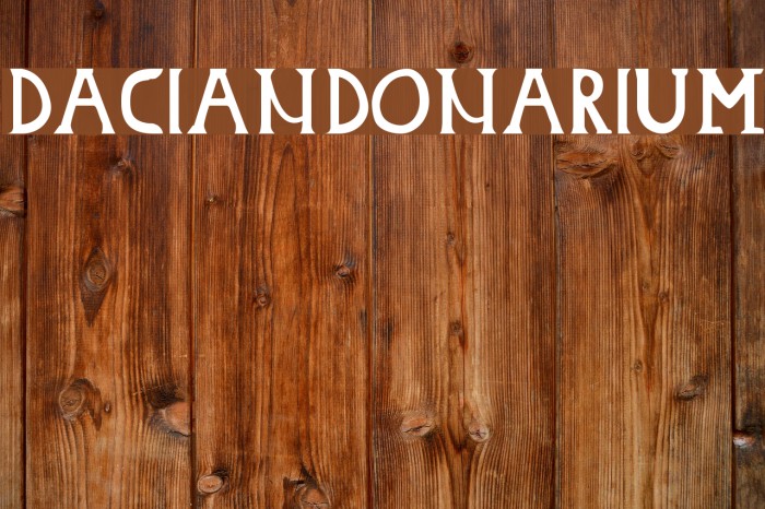 DacianDonarium Font examples