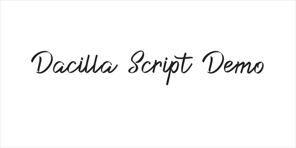 Dacilla Script Demo Logo