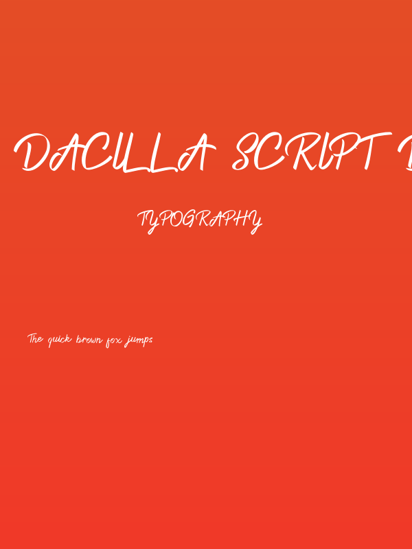 Dacilla Script Demo Poster