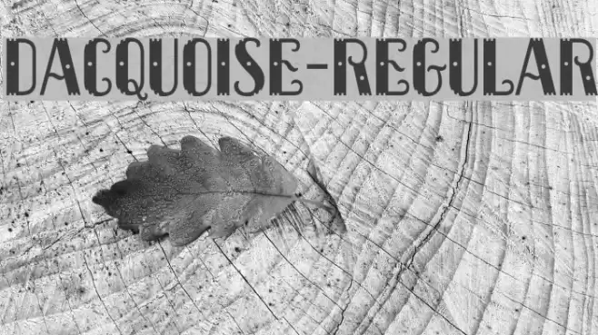 Dacquoise-Regular Font examples