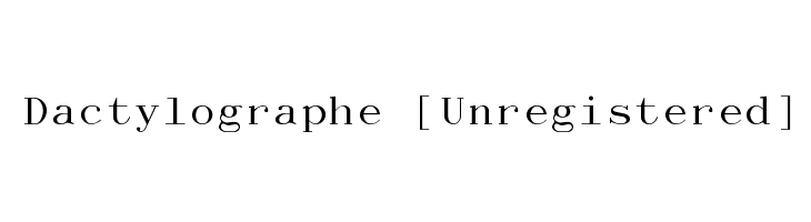 Dactylographe [Unregistered]  Frei Schriftart Herunterladen
