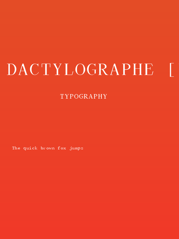 Dactylographe [Unregistered] Poster