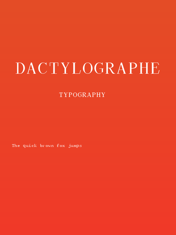 Dactylographe Poster