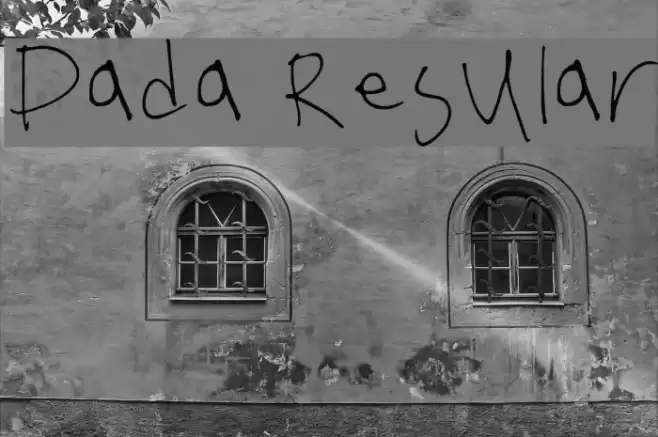 Dada Regular Font examples