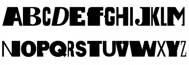 Dada is the new Black Font Litere mici