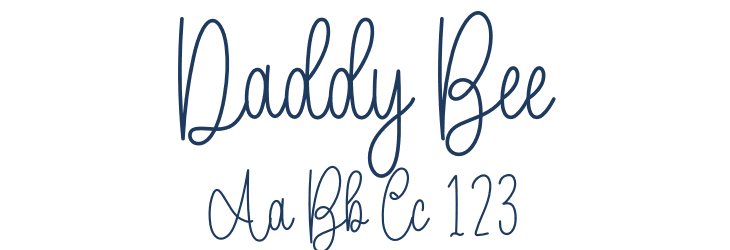 Daddy Bee Font Preview