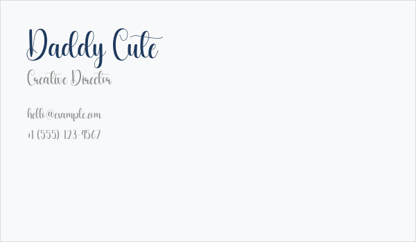 Daddy Cute Business Card