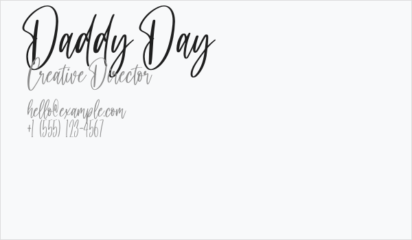 Daddy Day Business Card
