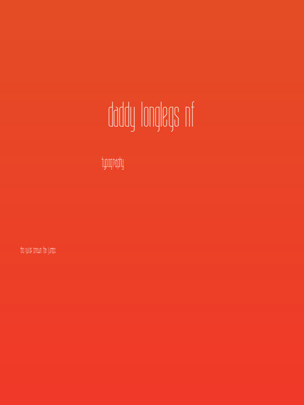 Daddy Longlegs NF Poster