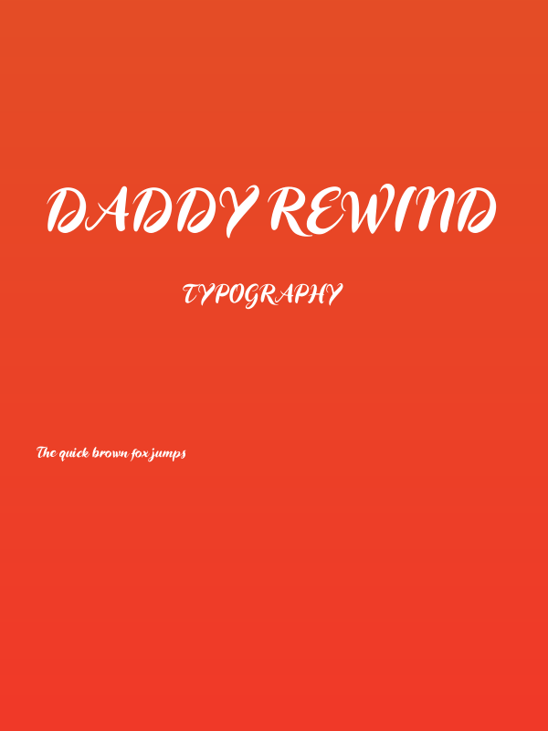 Daddy Rewind Poster
