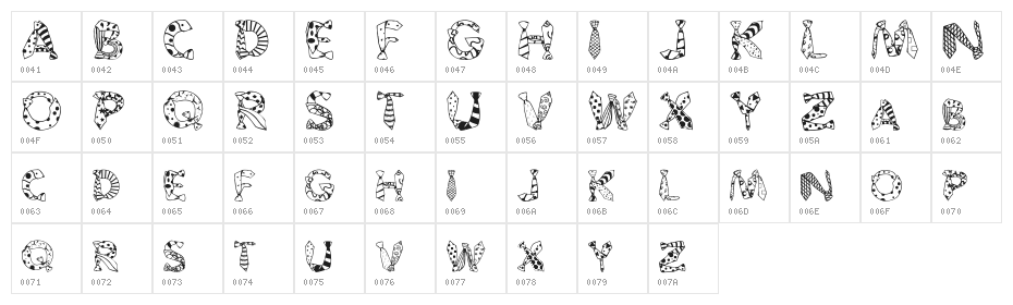 Daddy Tie Character Map