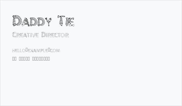 Daddy Tie Business Card