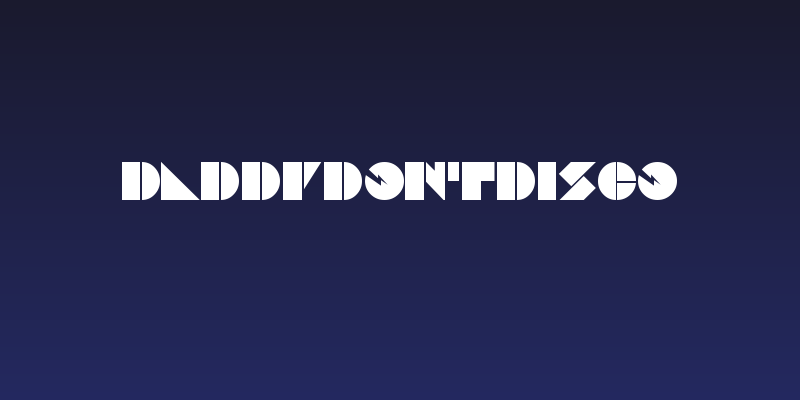 DaddyDontDisco Social Header