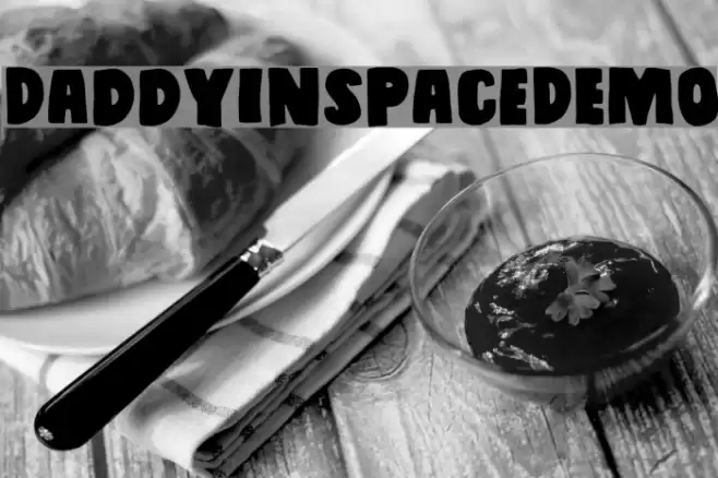 DaddyinspaceDEMO Font examples