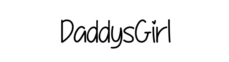 DaddysGirl  フリーフォントのダウンロード