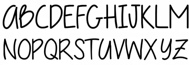 DaddysGirl Font UPPERCASE