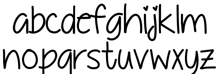 DaddysGirl Font LOWERCASE