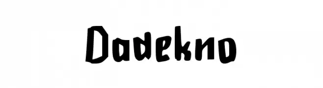 Dadekno  Frei Schriftart Herunterladen