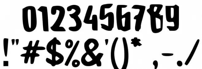 Dadekno Font OTHER CHARS