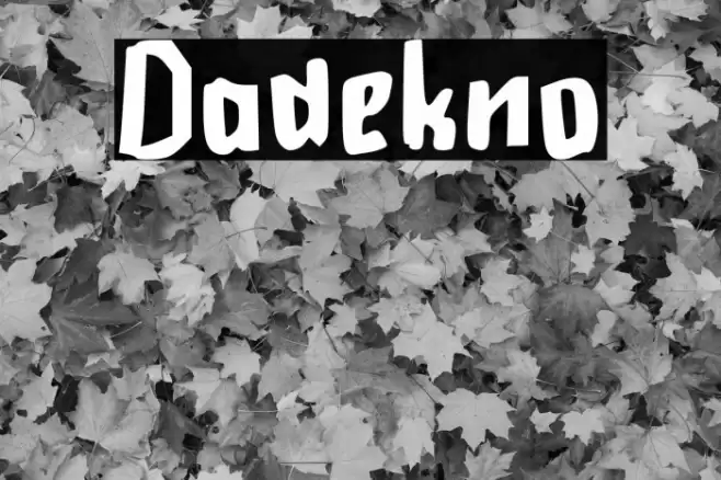 Dadekno Font examples