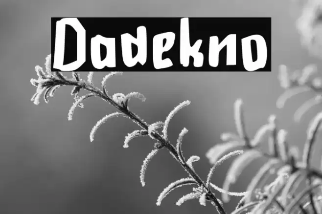 Dadekno Font examples