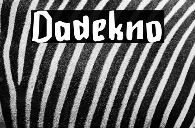 Dadekno Font examples