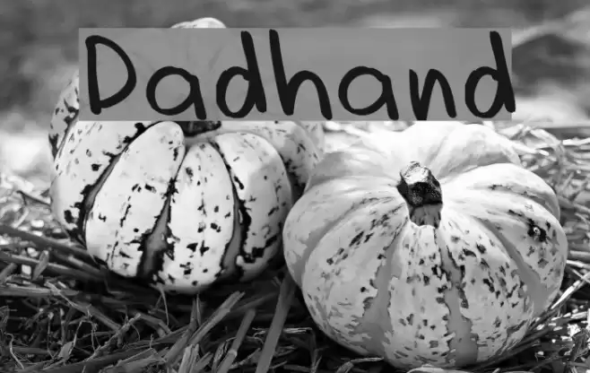 Dadhand Шрифта examples