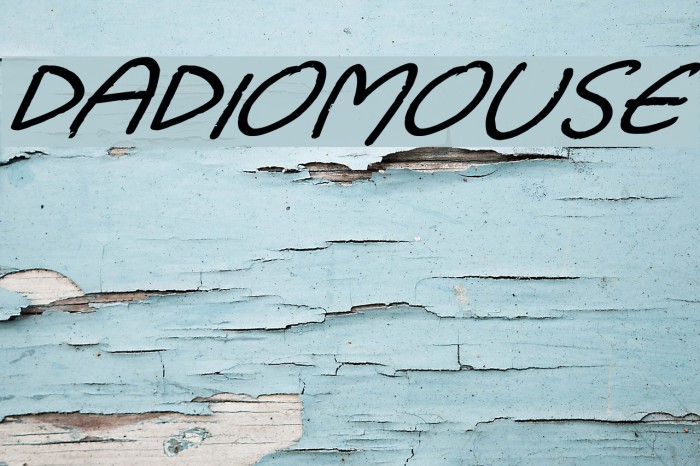 Dadiomouse Font examples