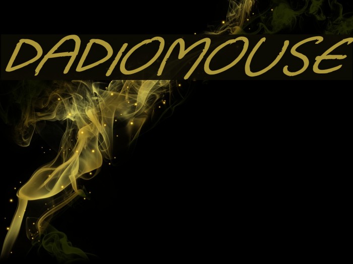 Dadiomouse Font examples