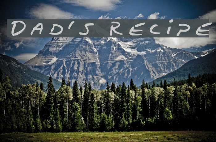 Dad's Recipe Font examples