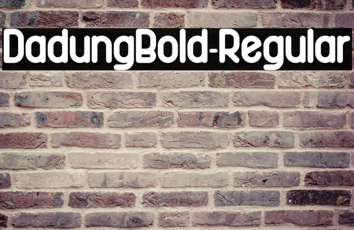 DadungBold-Regular Example 1